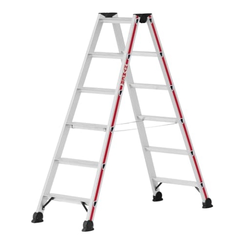 Hymer Leiter, beidseitig begehbar, 2x6 Stufen, Schwarz