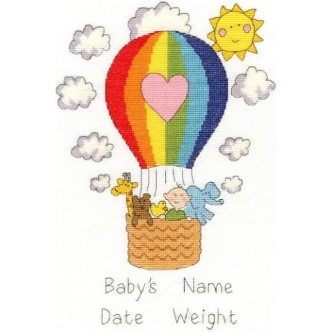 Bothy Threads Kreuzstich Set mit Zählmuster Ballon Baby,
