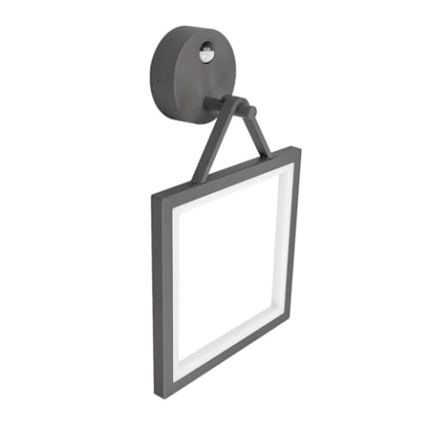 Lucande LED Wandleuchte außen Mirco mit Leselampe Bewegungsmelder (spritzwassergeschützt (Modern) in Alu aus Aluminium (1 flammig,) - Wandlampe für Außenwand/Hauswand Haus Terrasse und Balkon