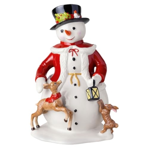 Villeroy & Boch – Christmas Toy's Figurine "Schneemann" Bunt, Figur Weihnachten, Handbemalte Schneemann Figur, Weihnachtsdekorationen, Tischdekoration, Deko Weihnachten, Porzellan