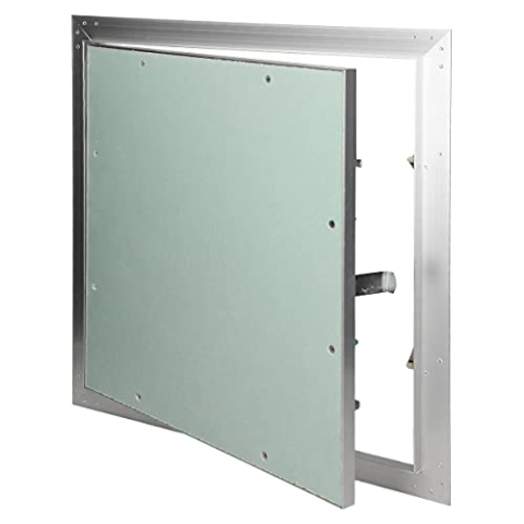 ECD Germany Revisionsklappe Revisionstür GK-Einlage 500x500mm Gipskarton 12,5mm Alu Rahmen Revision Wartungstür Wartungsklappe Wartung Reinigungsklappe Wartungsöffnung Feuchtraumgeeignet Trockenbau