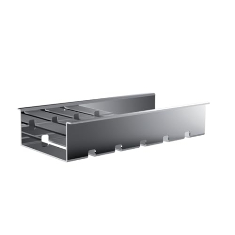Emco Liaison Ablagekorb, Duschkorb chrom, für Reling, Einhängekorb ohne bohren, Badaccessoires, Tiefe 39 mm – 184500100