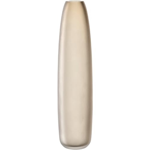Leonardo Bellagio Blumenvase - Hohe und schmale Vase aus hochwertigem Glas - Handarbeit - Höhe 35 cm, Durchmesser 8 cm - Beige, 036454