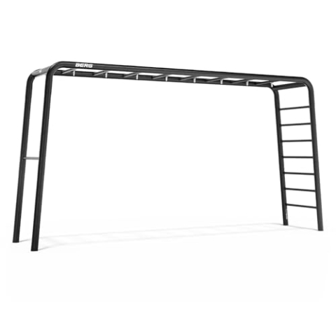Berg Playbase Extra Large Spielplatz für Garten, Für die ganzen Familie, Klettergerüst für Garten, Fußballtor, Basketballtor, Klettergerüst, Fitness, Kletterwand, Alles in einem, Metall