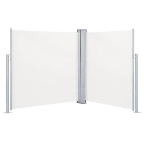 vidaXL Seitenmarkise Ausziehbar Sonnenschutz Sichtschutz Windschutz Seitenwandmarkise Seitenrollo Markise Balkon Garten Terrasse Creme 140x600cm