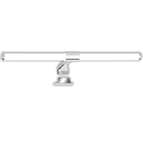 BRILONER - LED Spiegelleuchte Bad 2 in 1 Montage, IP44 Spritzwasserschutz, 4.000K neutralweiß, Badezimmerlampe, Schrankbeleuchtung, Spiegellampe, Lampe Badezimmer, Spiegelbeleuchtung, 55 cm, Chrom