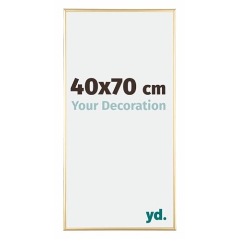 yd. Your Decoration - Bilderrahmen 40x70 cm - Gold - Bilderrahmen aus Aluminium mit Acrylglas - Antireflex - 40x70 Rahmen - Kent