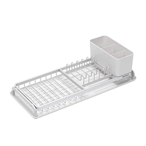 Brabantia Abtropfgestell, Aluminium/Kunststoff, Licht Grau, 13 x 49 x 21.6 cm