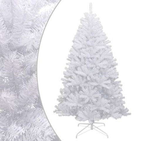 vidaXL Künstlicher Weihnachtsbaum, Christbaum mit weißem Kunstschnee verziert, Weihnachtsdekoration mit stabilem Ständer, Tannenbaum klappbarer Weihnachtsbaum