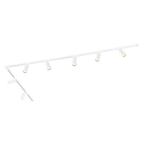 Ledvion - LED Stromschienenbeleuchtung 3M + 7 Stromschienenstrahler (5W, 2700K, Weiß, Dimmbar), 1-phasige Stromschienenleuchte