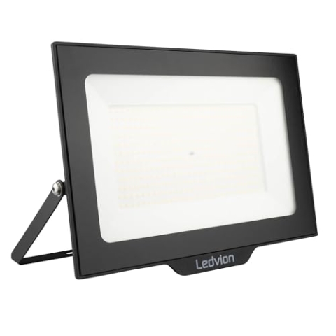 Ledvion LED Strahler, Inkl. 0,5M Kabel, 200 Watt Osram LED Strahler, 6000K Weitstrahl, 24000 Lumen Arbeitslicht, Außen Strahler IP65 wasserdicht, Weitstrahl mit Schnellkupplung