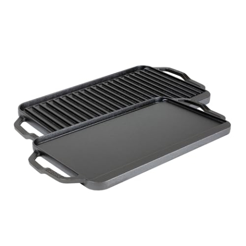 Lodge Cast Iron Chef Style Double Burner Reversible Grill/Griddle