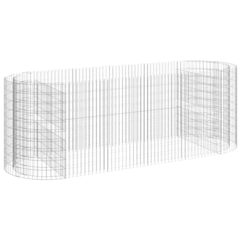 vidaXL Gabionen Hochbeet Steinkorb Pflanzkorb Gabionenkorb Pflanzkasten Pflanzkübel Pflanzbeet Garten Verzinktes Eisen 300x100x100 cm