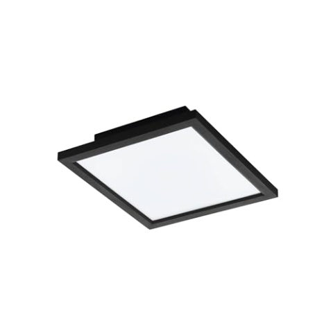 EGLO connect.z Smart-Home LED Panel Salobrena-Z, L x B 30 cm, ZigBee, App und Sprachsteuerung Alexa, Lichtfarbe einstellbar (warmweiß-kaltweiß), dimmbar, Alu Deckenlampe schwarz