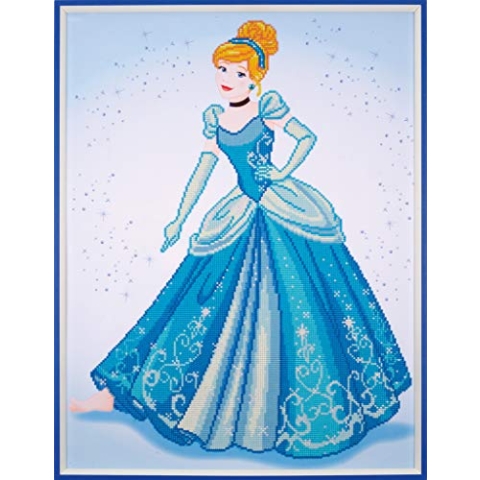 Vervaco PN-0173560 Disney Aschenputtel Diamanten Malerei, Acrylic, mehrfarbig, ca. 52 x 69 cm
