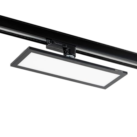 Arcchio LED Stromschienenstrahler (LED Panel) Hairis (Modern) in Schwarz (1 flammig,) Arbeitszimmerleuchte