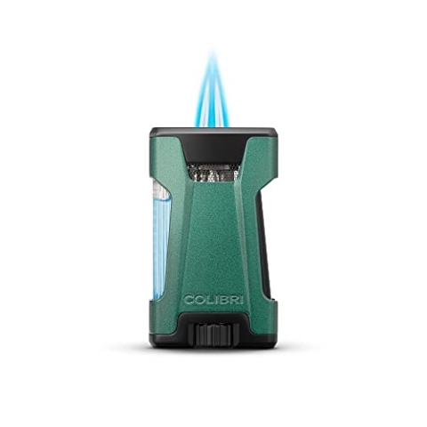 Colibri Rebel Sturmfeuerzeug - Jet Feuerzeug mit Doppel-Strahlflamme - Metallgehäuse - Windbeständig - Extragroßes Einstellrad - Sicher geliefert ohne Butangasfüllung, nach Belieben zu Hause auffüllen