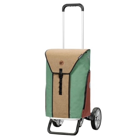 ANDERSEN Einkaufstrolley - Alu Star Shopper Oli.P 2.0 beige 50 L Einkaufswagen, hochwertig, Shopping, Thermo, Aluminium, höhenverstellbar, Räder abnehmbar