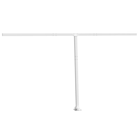 vidaXL Stützen, Stützfuß für Markisen Gelenkarmmarkisen, Drehbar Standfuß Stützbein, Standmontage Halterung Abstützung, Weiß 450x245cm Eisen