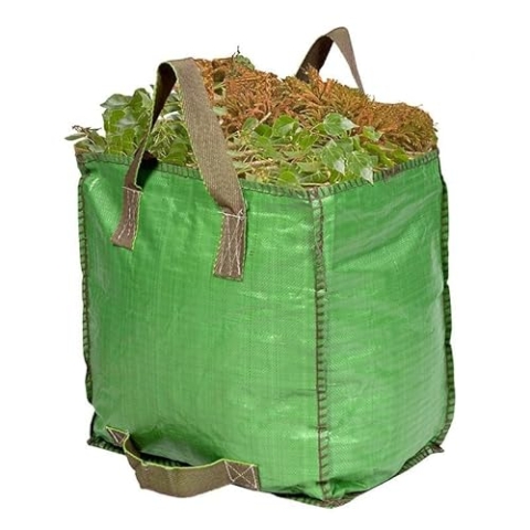 10 Stück Mini Gartenabfallsack 75L - 50x30x50cm | Grüner Laubsack | Big Bag Gartenabfälle