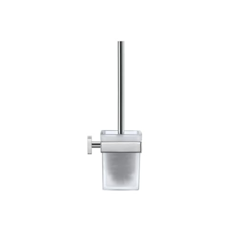 Duravit Bürstengarnitur Karree, WC-Bürstenhalter Wandmontage, Toilettenbürste, Klobürste, Chrom