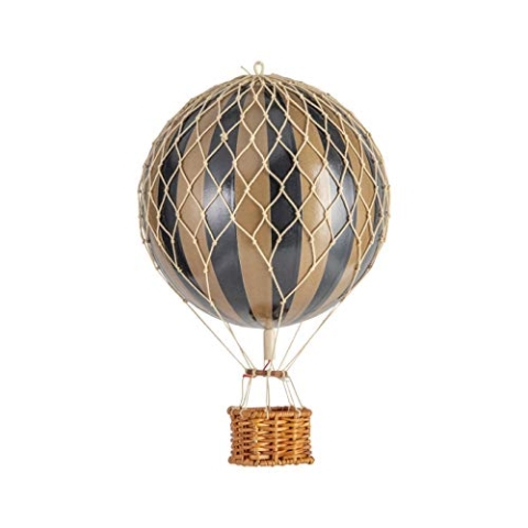 Authentic Models - Heißluftballon, Ballon - Travel Light - Gold Black/Gold schwarz - D 30 cm - Höhe 18 cm