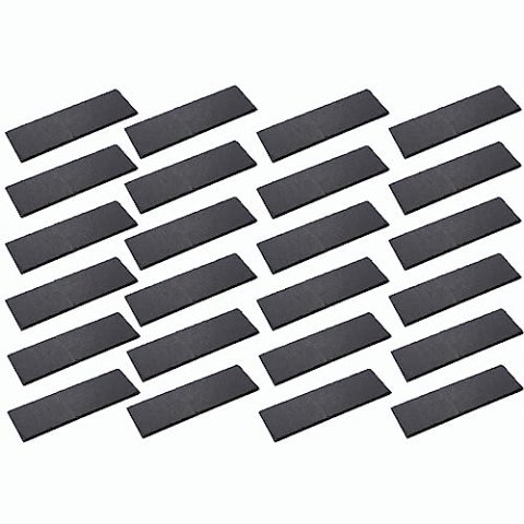 Novaliv 24x Schieferplatten I rechteckig I 40x15x0,5 cm I Schiefer länglich Servierplatte länglich Sushi Teller Sushi Brett Dekoteller