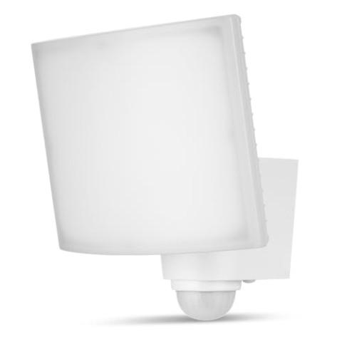 REV McSensor LED Leuchte 230V~ warmweiss/neutralweiss, mit Bewegungsmelder, 28W Außenstrahler IP44, 1800lm, 5000K, weiss