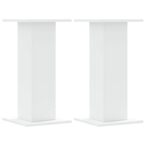 vidaXL Lautsprecherständer 2 STK., Hoher Boxenständer, Lautsprecherpodest für HiFi Heimkino Surround Sound, Verbessertes Audio-Hörerlebnis, Weiß Holzwerkstoff