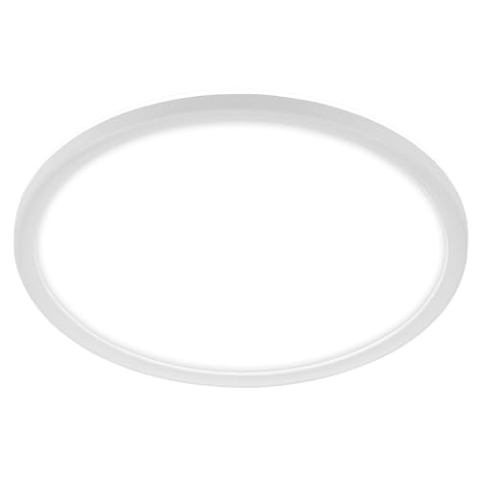 BRILONER - LED Deckenlampe Bad mit indirektem Licht, flach, neutralweiße Lichtfarbe, Deckenleuchte, LED Panel, Badlampe, Badezimmerlampe, Küchenlampe, Feuchtraumleuchte, 42x3,5 cm, Weiß
