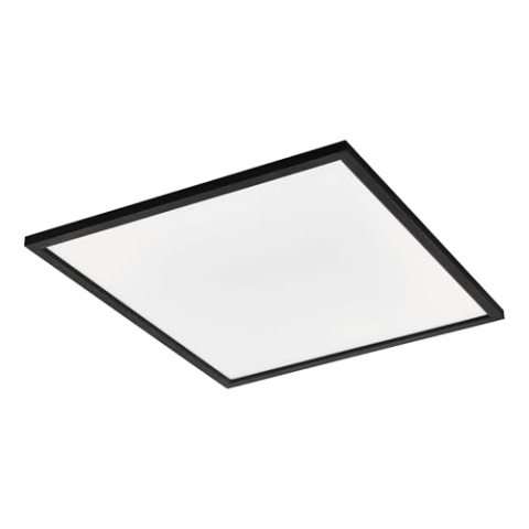 EGLO connect.z Smart-Home LED Panel Salobrena-Z, L x B 59,5 cm, ZigBee, App und Sprachsteuerung Alexa, Lichtfarbe einstellbar (warmweiß-kaltweiß), dimmbar, Alu Deckenlampe schwarz