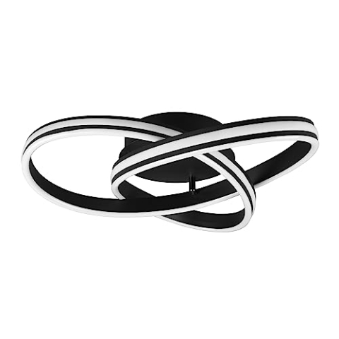 Trio Leuchten LED Deckenleuchte Nuria 626210132, Metall Schwarz matt, Acryl, inkl. 58 Watt LED, Switch Dimmer