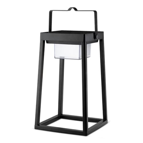 Brendz YUMA LED Solar Laterne, Laterne für draußen, IP44 wasserfest, Gartendeko mit 3 Lichtmodi, Akku aufladbar über USB-C, Solar Tischlampe Outdoor
