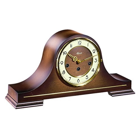 Hermle Uhrenmanufaktur Tischuhr, Holz, Braun, 21,5cm x 43cm x 11cm