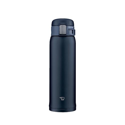 Zojirushi (ZOJIRUSHI) Wasserflasche direkt trinken [One-Touch-Öffnung] Edelstahlbecher 480 ml, Marineblau SM-SF48-AD