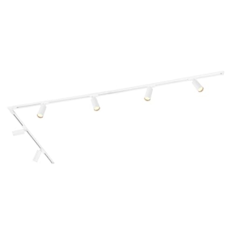 Ledvion - LED Stromschienenbeleuchtung 3M + 6 Stromschienenstrahler (5W, 2700K, Weiß, Dimmbar), 1-phasige Stromschienenleuchte