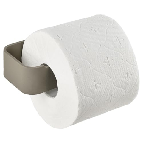 Zone Denmark Ume Toilettenpapierhalter - Klopapierhalter im Schlichten Design - Klorollenhalter 1 Stück - Inkl. Schrauben und Dübel - aus Aluminium - 16,4 x 7,6 x 4 cm - Taupe