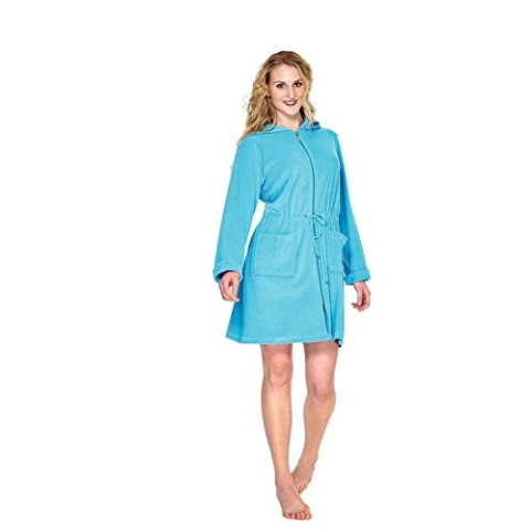 WeWo fashion Damen Kapuzenmantel 031 türkis, L