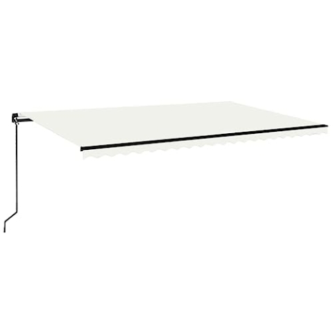 vidaXL Gelenkarmmarkise Einziehbar Markise Balkonmarkise Sonnenmarkise Sonnenschutz Sichtschutz Terrasse Garten Balkon 500x350cm Creme