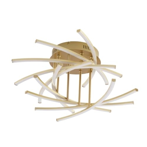 Lindby LED Deckenleuchte Flakira dimmbar (Modern) in Bronze aus Aluminium (1 flammig,) - Lampe Deckenlampe Wohnzimmerleuchte