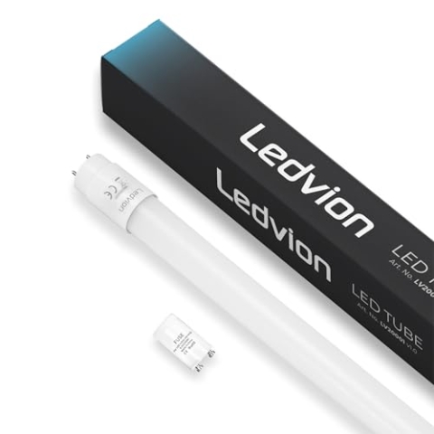 Ledvion - 10X LED-Röhre, 120CM, 12W, Neon, 4000K, 1920 Lumen, Warmweiß, Decken- und gleichmäßiges Licht