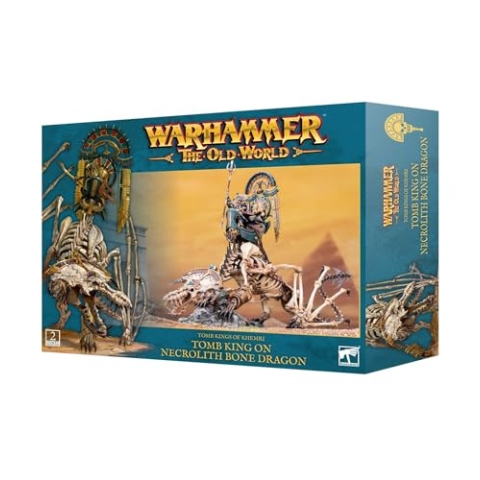 Warhammer - Games Workshop 07-08 Collectible Figure: Tomb King / Liche Priest on Necrolith Bone Dragon - Miniature Wargame - Mehrfarbig - Montage erforderlich - Ab 168 Jahren - Frustfreie Verpackung