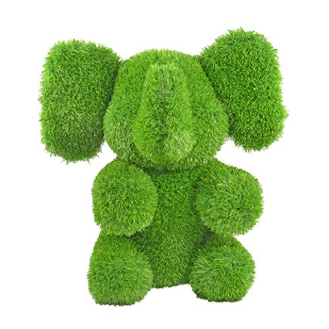 Kögler 53257 - AniPlants Elefant, Deko-Figur aus Kunstrasen, ca. 36 x 26 x 37 cm groß, wetterfest und formstabil, mit Ankern zur Befestigung, ideal als Deko für Garten und Haus