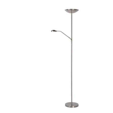 LUCIDE ZENITH - Stehlampe Mit Leselampe - LED Dim. - 3000K - Chrom Matt