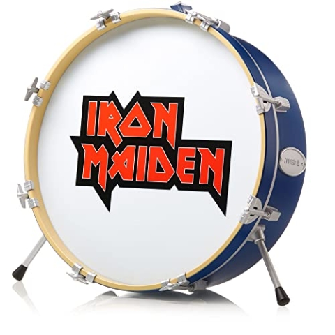 Numskull Iron Maiden 3D-Lampe in Trommelform, Schreibtischlampe für Schlafzimmer, Büro, Zuhause, Arbeitszimmer, Arbeit – Offizielle Handelsware von Iron Maiden