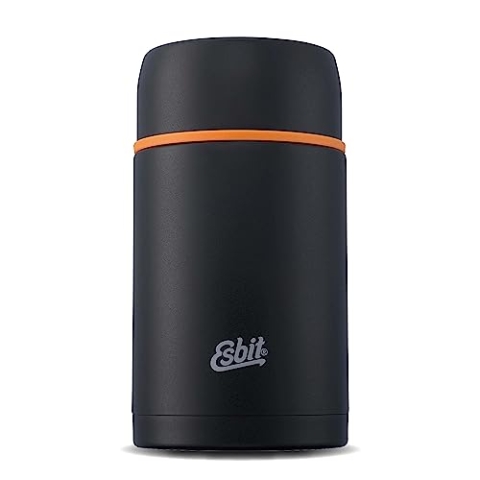 Esbit Thermobehälter Classic für Speisen - Warmhaltebehälter 1000 ml in Schwarz - aus Edelstahl für warme und kalte Lebensmittel
