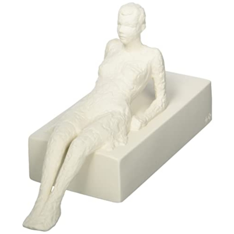 Kähler Der Aufmerksame H13 cm Character Skulpturen Unglasierte Oberfläche, Weiss