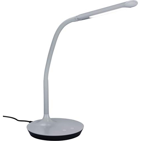 Trio Leuchten 527090111 Polo A+, LED Tischleuchte, Kunststoff, 5 Watt, Integriert, Grau, 40 x 16.4 x 41 cm