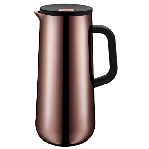 WMF Impulse Isolierkanne 1l, Thermoskanne für Kaffee oder Tee, Druckverschluss, hält Getränke 24h kalt & warm, vintage kupfer