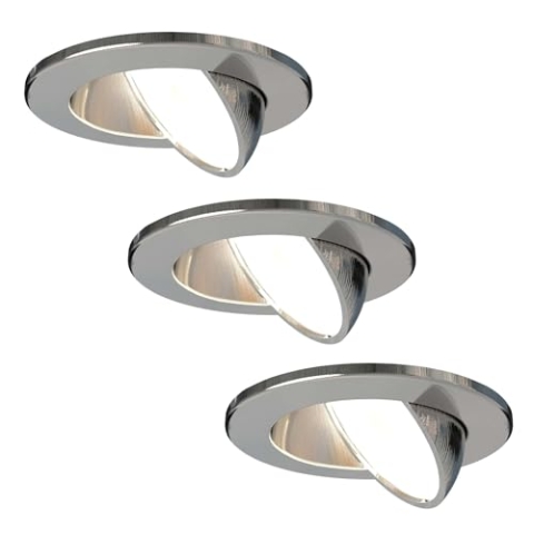 Ledvion - 3X LED Einbaustrahler, Edelstahl, Dimmbar, 5W, IP65, CCT, COB, Ø75mm, 5 Jahre Garantie